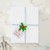 Holly und Ivy Holly Jolly Weihnachten Geschenkanhänger (Mit Garn)