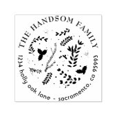 Holly und Ivy Weihnachts-Rücksendeadresse Permastempel (Design)