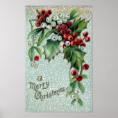 Holly und Mistletoe Berries Poster (Vorne)