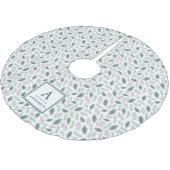 Holly und Pine | MIT MONOGRAMM Polyester Weihnachtsbaumdecke (Schrägansicht)