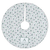 Holly und Pine | MIT MONOGRAMM Polyester Weihnachtsbaumdecke (Vorderseite)