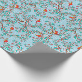 Holly und Vögel Geschenkpapier (Ecke)