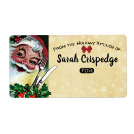 Holly Utensilien Weihnachtsgebäck Etikett