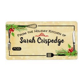 Holly utensils Christmas food holiday baking