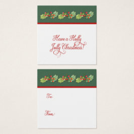 Holly Verlasse Berries Holly Jolly Christmas Tags