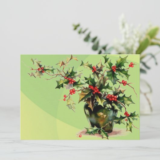 Holly Verlasse Einladung (Stehend Vorderseite)