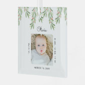 Holly Verlasse Foto Foto Baby 1. Weihnachten Ornament Aus Glas (Vorderseite links)