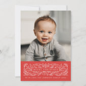 Holly Verlasse Frohe Weihnachten Klassisches Foto (Vorderseite)