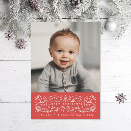 Holly Verlasse Frohe Weihnachten Klassisches Foto