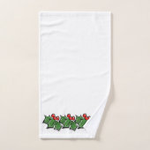 Holly Verlasse Holly beeren Weihnachtsgarten Badhandtuch Set (Handtuch)