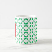 Holly Verlasse Pattern Red and Green Holiday Kaffeetasse (Mittel)