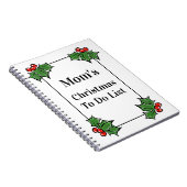 Holly Verlasst Holly beries Urlaub Notizblock (Rechte Seite)