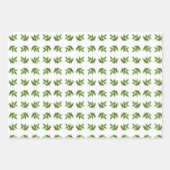 Holly Verlasst weiße Weihnachtswrapping Paper Shee Geschenkpapier Set (Vorderseite 3)