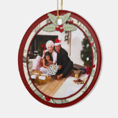 Holly Verschletoe Foto von From Our House to Yours Keramik Ornament (Links)