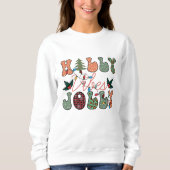Holly vibes jolly Frohe Weihnachtspulli Sweatshirt (Vorderseite)