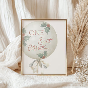 Holly Vintage Ballon Geburtstagsdekoration Schild