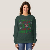 Holly Volley Volleyball Ugly Christmas Sweater Art Sweatshirt (Vorne ganz)
