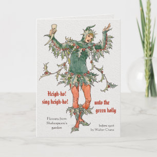 Holly Walter Crane Flowers aus Shakespeare CC0969 Feiertagskarte