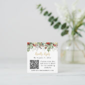 HOLLY Weihnachtsferien Winter QR Code RSVP Karte (Stehend Vorderseite)