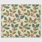 Holly Whimsy Geschenkpapier (Flach)