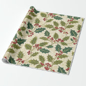 Holly Whimsy Geschenkpapier (Ungerollt)