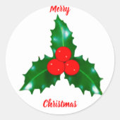 Holly White Umschlag Aufklebers Runder Aufkleber (Vorderseite)