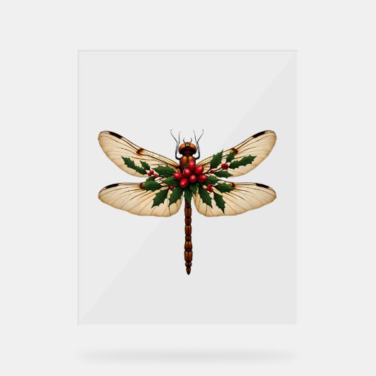 Holly Winged Dragonfly Acrylschild (Vorderseite)