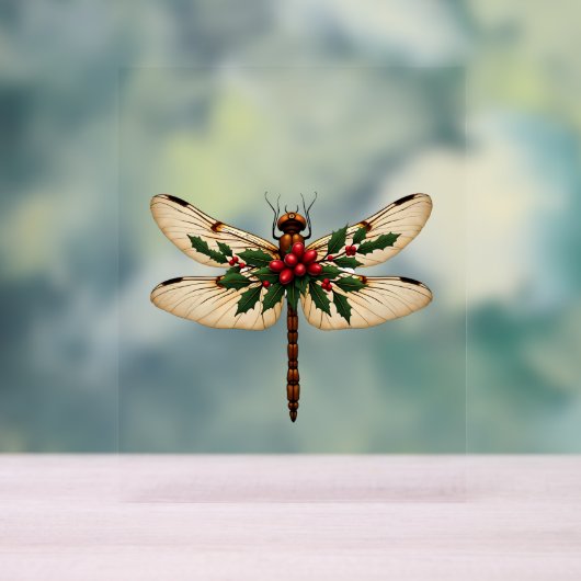 Holly Winged Dragonfly Acrylschild (Neutral)