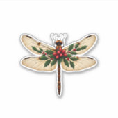 Holly Winged Dragonfly Aufkleber (Vorderseite)
