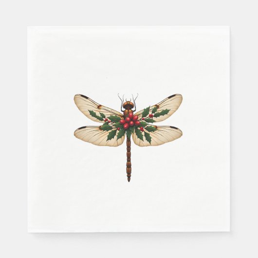 Holly Winged Dragonfly Serviette (Vorderseite)