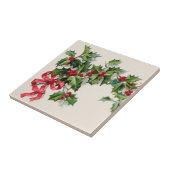 Holly Winterberry Red Ribbon Fliese (Seite)