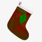 "Holly with Berries" Großer Weihnachtsstrumpf (Vorderansicht (hängend))