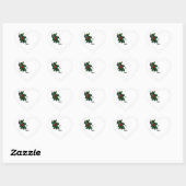 Holly with Berries Heart Sticker (Blatt)