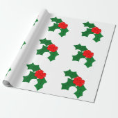 Holly Wrapping Paper Geschenkpapier (Ungerollt)