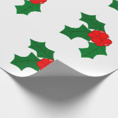 Holly Wrapping Paper Geschenkpapier (Ecke)