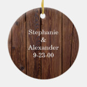 Holly Wreath Bridesmaid Custom Wedding Party Keramik Ornament (Hinten)