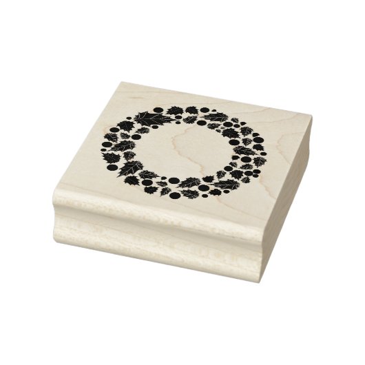 Holly Wreath Briefmarke Gummistempel (Stempel)