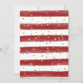 Holly Wreath Christmas Baby Shower Einladung (Rückseite)