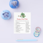 Holly Wreath Christmas Movie Match Game Card Flyer (Einzeln)