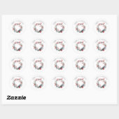 Holly Wreath Christmas Sticker (Blatt)