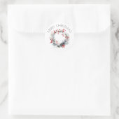 Holly Wreath Christmas Sticker (Tasche)