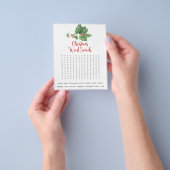 Holly Wreath Christmas Word Search Game Flyer (Gruppe)