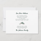 Holly Wreath frohe Weihnachten von New Zuhause Ankündigung (Rückseite)