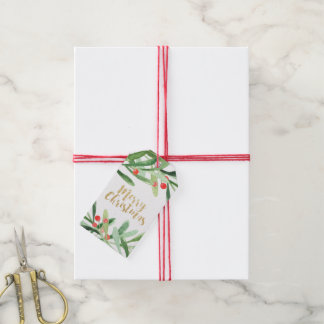 Holly Wreath Frohe Weihnachtsname Geschenkanhänger