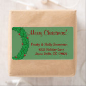 Holly Wreath Geschenketiketten (Insitu)