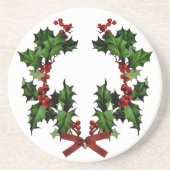 Holly Wreath Getränkeuntersetzer (Vorne)