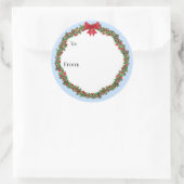 Holly Wreath Gift Sticker (Tasche)