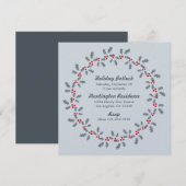 Holly Wreath Holiday Potluck Party Einladung Card (Vorne/Hinten)