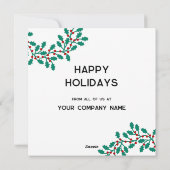 Holly-Wreath-Logo-Geschäft Feiertagskarte (Rückseite)