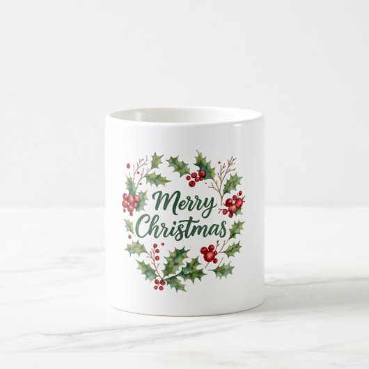Holly Wreath Mug Kaffeetasse (Mittel)